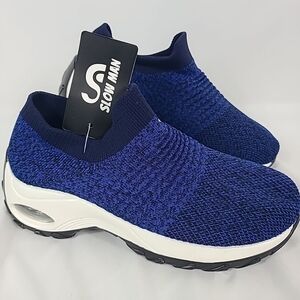 NWT Slow Man Women's Shoes Slip On Running Sneaker Fabric Low Top Slip On Sz 6.5